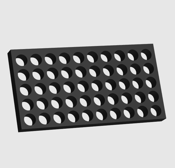 Perforated storage tray — black PLA
