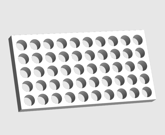 Perforated storage tray — white PLA